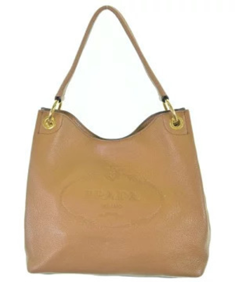 Prada Vitello Phenix leather hobo bag warm brown